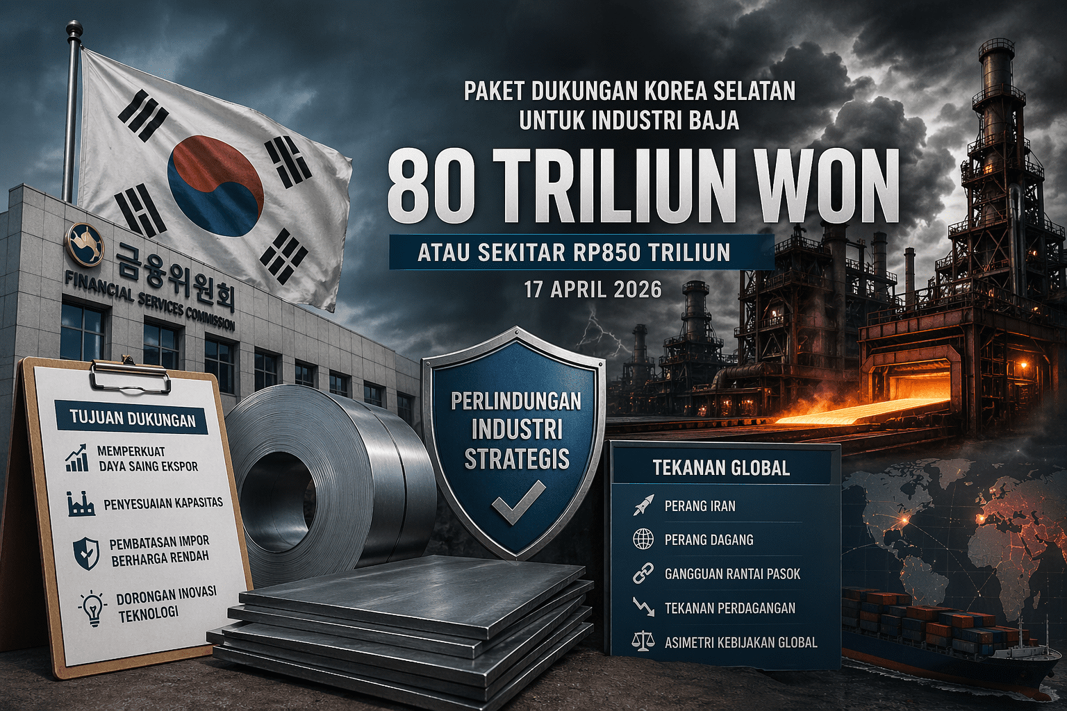 Mega Paket Perlindungan Rp850 Triliun: Membentengi Industri Baja Korea Selatan dari Kehancuran