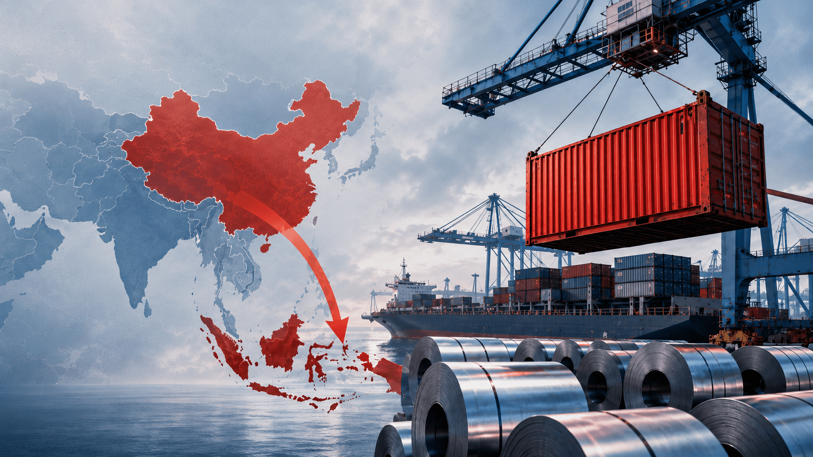 Alarm Nyata bagi Industri Baja Nasional: Ekspor Baja China ke Indonesia Naik saat Pasar Besar Lain Turun