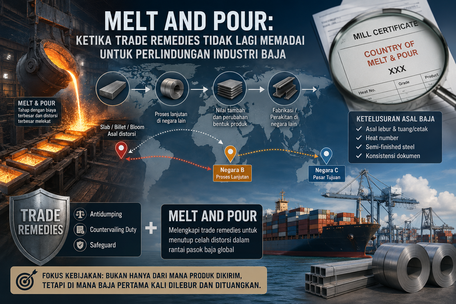 Melt and Pour: Menutup Celah Distorsi Pasar Baja Global
