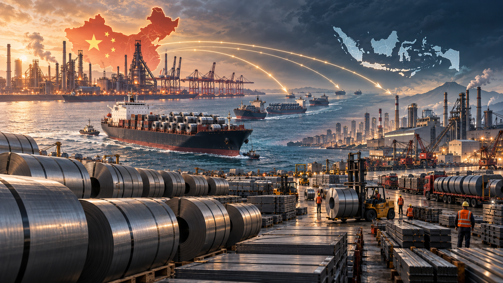 Ekspor Baja Tiongkok ke Indonesia Meningkat, Outlook Worldsteel 2027 Mengindikasikan Tekanan Berlanjut